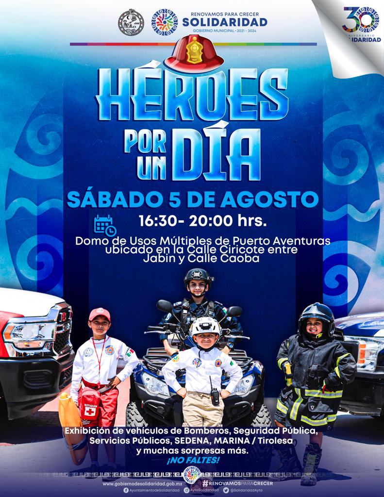 “Héroes por un Día” llegará a Puerto Aventuras – H. Ayuntamiento de Solidaridad