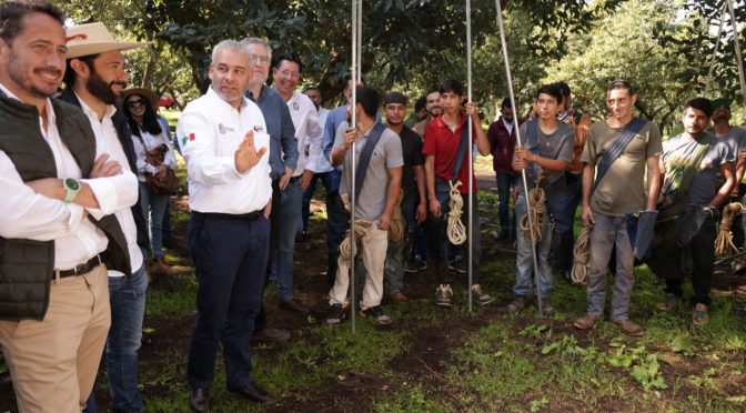 Bedolla y STPS se reúnen con cortadores y empacadores de aguacate en Uruapan