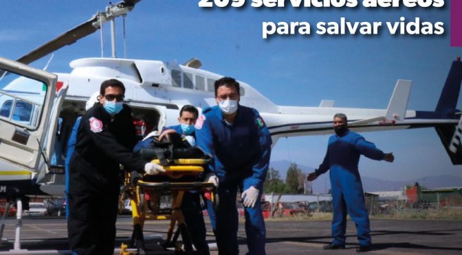 Helicópteros de SSP realizaron 209 vuelos para salvar vidas y combatir incendios