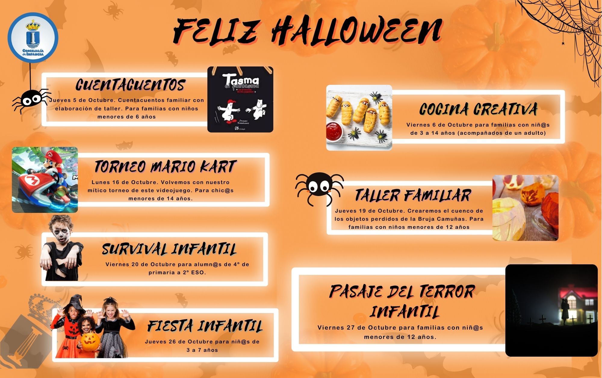 La Concejalía de Infancia presenta las actividades del mes de octubre con motivo de la celebración de Halloween