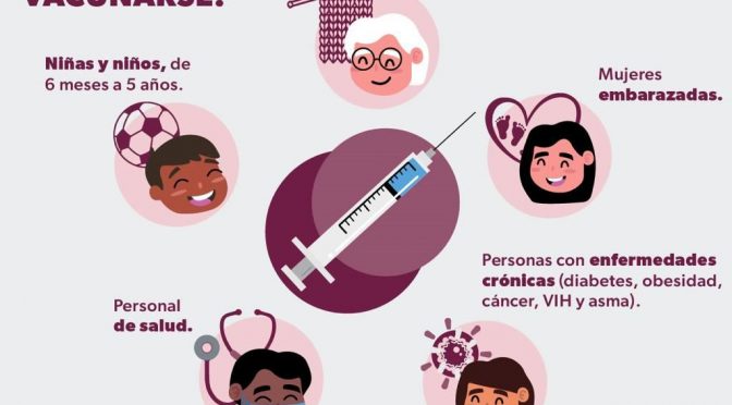 Vacúnate contra influenza y COVID-19 para prevenir enfermedades respiratorias: SSM