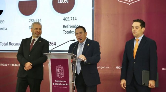 Pago de refrendo rompe récord histórico: Bedolla